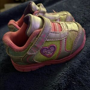 Adorable Pink and Purple Baby Walker Shoes